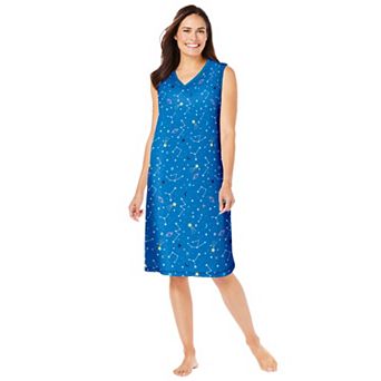 Dreams & Co. Plus Size Short Sleeveless Sleepshirt