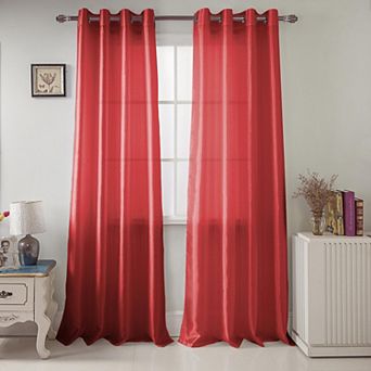 2 Pack Grommet Light Filtering Curtains Panel