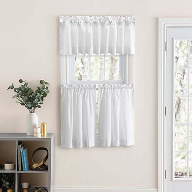 Classic Tailored Design Perma Press 3" Rod Pocket Tailored Valance 86"x15" White