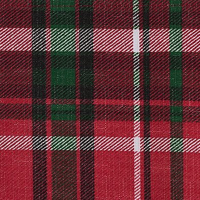 Elrene Home Fashions Pocono Plaid Holiday Fabric Placemats, 13"x19", Set Of 4