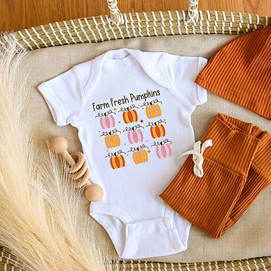 Farm Fresh Pumpkins Chart Baby Bodysuit
