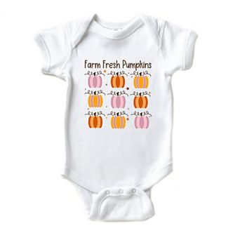 Farm Fresh Pumpkins Chart Baby Bodysuit