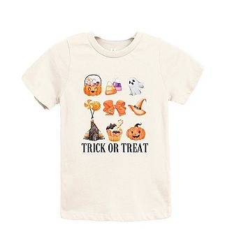 Trick Or Treat Chart Youth Short Sleeve Graphic Tee