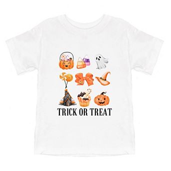Trick Or Treat Chart Youth Short Sleeve Graphic Tee