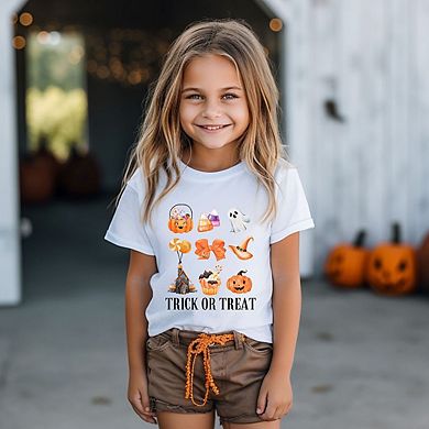 Trick Or Treat Chart Toddler Short Sleeve Graphic Tee