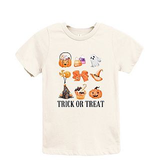 Trick Or Treat Chart Toddler Short Sleeve Graphic Tee