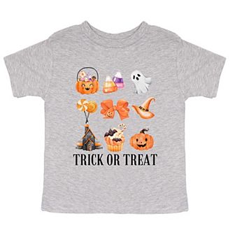 Trick Or Treat Chart Toddler Short Sleeve Graphic Tee