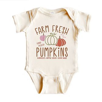 Colorful Farm Fresh Pumpkins Baby Bodysuit