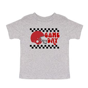 Checkered Game Day Toddler Short Sleeve Graphic Tee