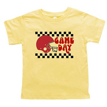 Checkered Game Day Toddler Short Sleeve Graphic Tee