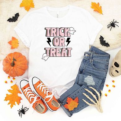 Trick Or Treat Lightning Bolt Youth Short Sleeve Graphic Tee