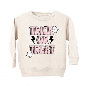 Trick Or Treat Lightning Bolt Toddler Graphic Sweatshirt