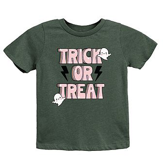 Trick Or Treat Lightning Bolt Toddler Short Sleeve Graphic Tee
