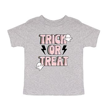 Trick Or Treat Lightning Bolt Toddler Short Sleeve Graphic Tee