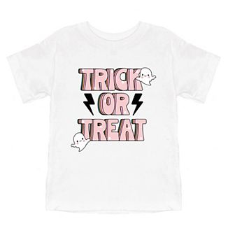Trick Or Treat Lightning Bolt Toddler Short Sleeve Graphic Tee