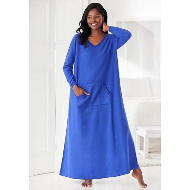 Dreams & Co. Plus Size Long Sherpa Lounger