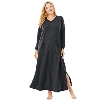 Dreams & Co. Plus Size Long Sherpa Lounger