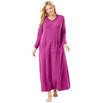 Dreams & Co. Plus Size Long Sherpa Lounger