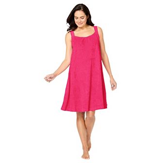 Dreams & Co. Plus Size Sleeveless Terry Lounger