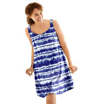 Dreams & Co. Plus Size Sleeveless Terry Lounger