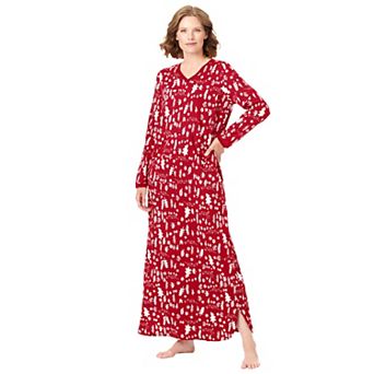 Dreams & Co. Plus Size Long Printed Sleep Shirt