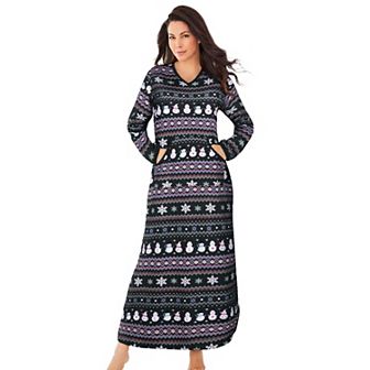 Dreams & Co. Plus Size Long Printed Sleep Shirt