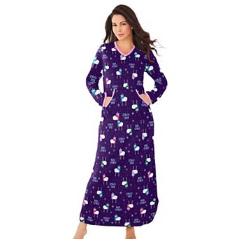 Dreams & Co. Plus Size Long Printed Sleep Shirt