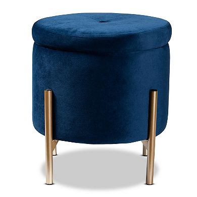 Baxton Studio Malina Ottoman