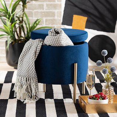 Baxton Studio Malina Ottoman