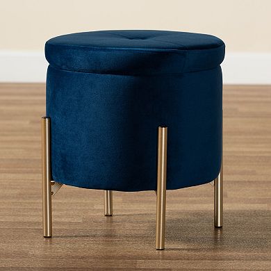 Baxton Studio Malina Ottoman