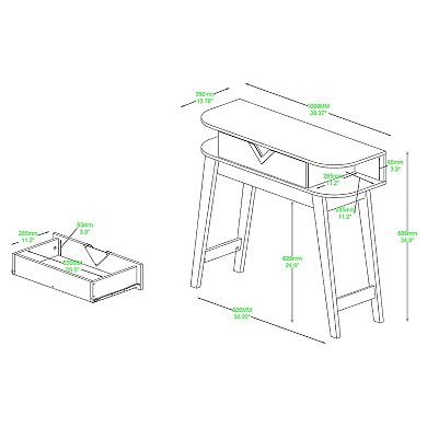 Baxton Studio Wales 1-Drawer Console Table