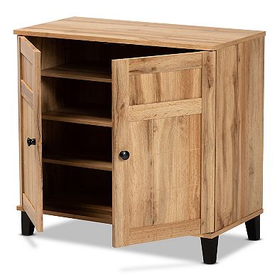 Baxton Studio Glidden 2-Door Shoe Cabinet