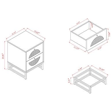 Baxton Studio Ardon Nightstand