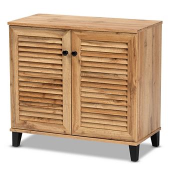 Baxton Studio Coolidge 2-Door Shoe Cabinets