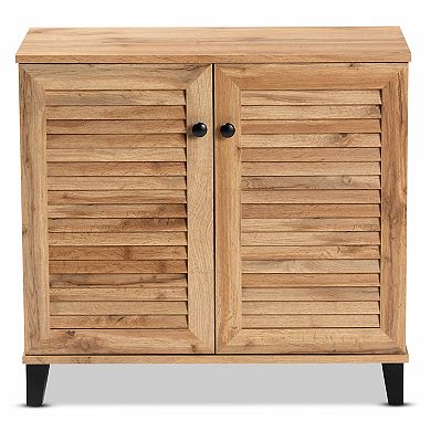 Baxton Studio Coolidge 2-Door Shoe Cabinets
