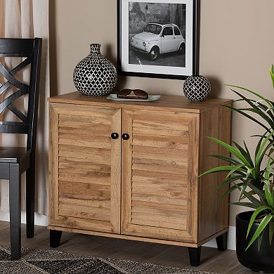 Baxton Studio Coolidge 2-Door Shoe Cabinets