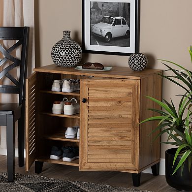 Baxton Studio Coolidge 2-Door Shoe Cabinets