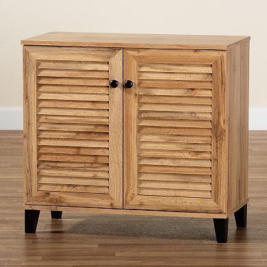 Baxton Studio Coolidge 2-Door Shoe Cabinets