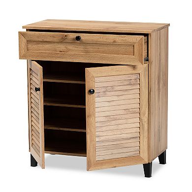 Baxton Studio Coolidge 1-Drawer Shoe Cabinets 1-Drawer