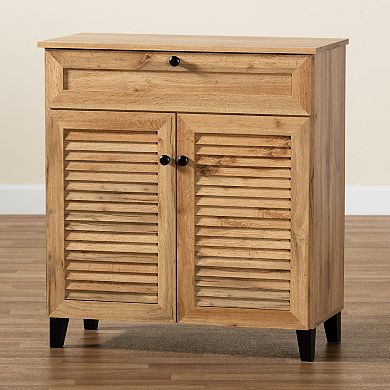 Baxton Studio Coolidge 1-Drawer Shoe Cabinets 1-Drawer