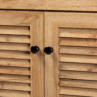 Baxton Studio Coolidge 5-Shelf Shoe Cabinet