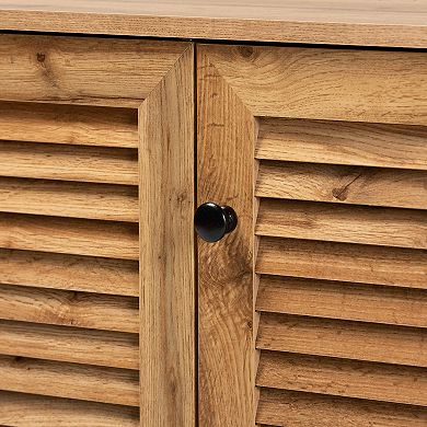 Baxton Studio Coolidge 3-Door Shoe Cabinet