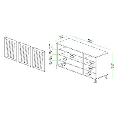 Baxton Studio Coolidge 3-Door Shoe Cabinet