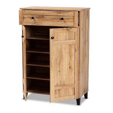Baxton Studio Glidden 1-Drawer Shoe Cabinet