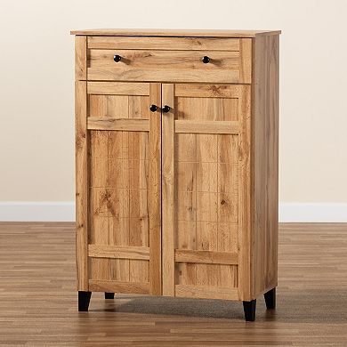 Baxton Studio Glidden 1-Drawer Shoe Cabinet