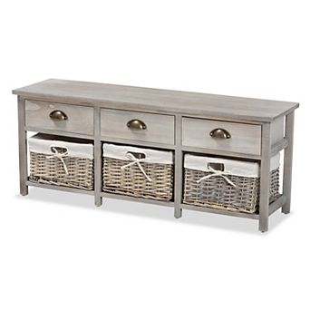 Baxton Studio Mabyn Storage Bench