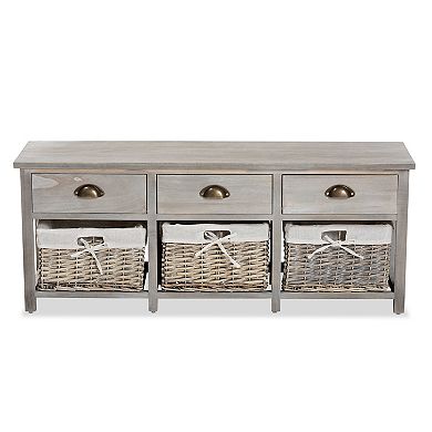 Baxton Studio Mabyn Storage Bench
