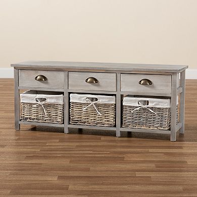 Baxton Studio Mabyn Storage Bench