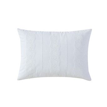 Peri Linen Eyelet Decorative Pillow