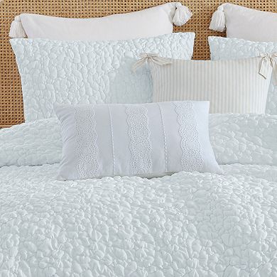 Peri Linen Eyelet Decorative Pillow